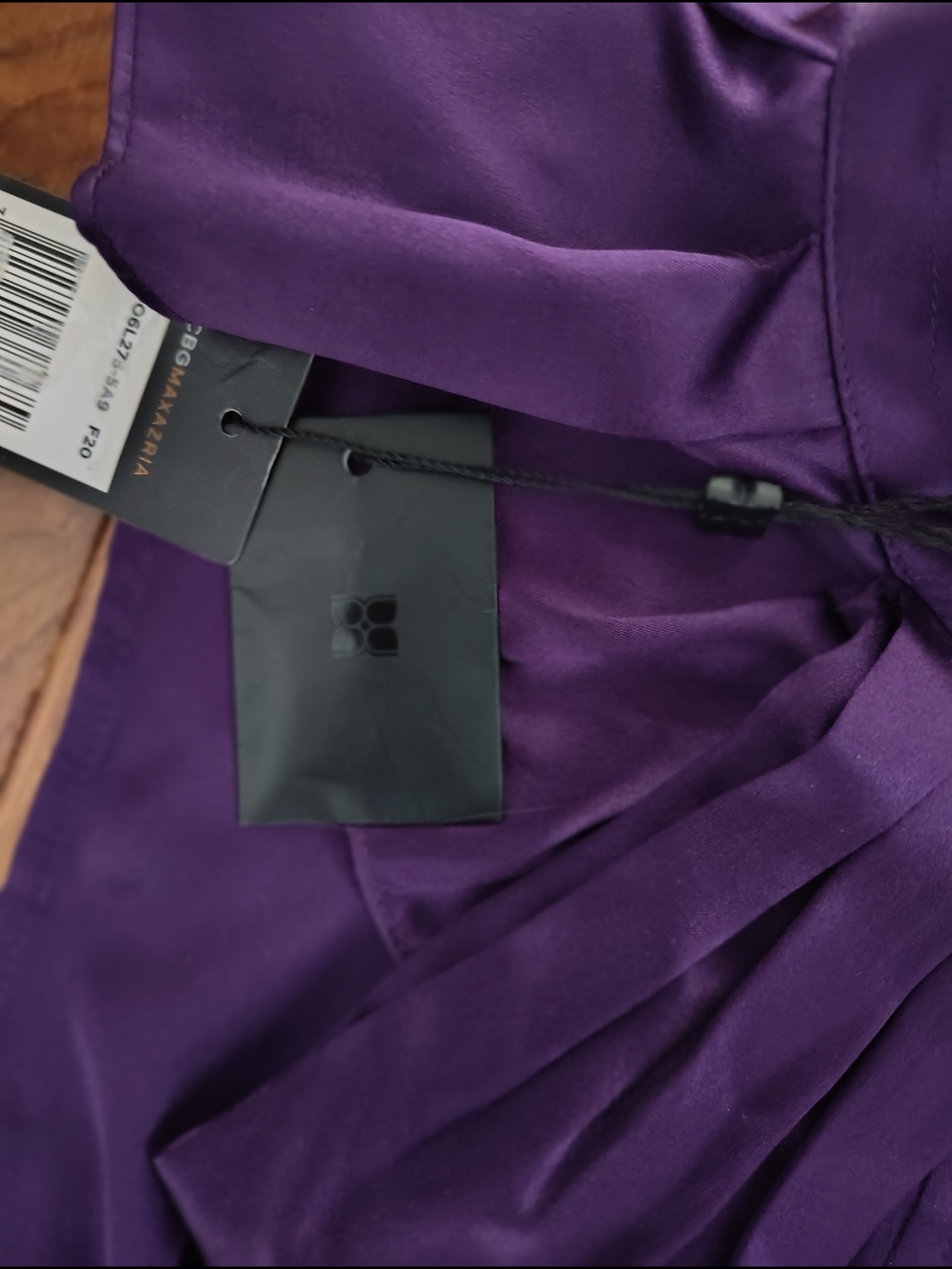 NWT BCBGMAXAZRIA Purple Black Dress Size 6P Hoco Homecoming 90s Y2K - Picture 9 of 13